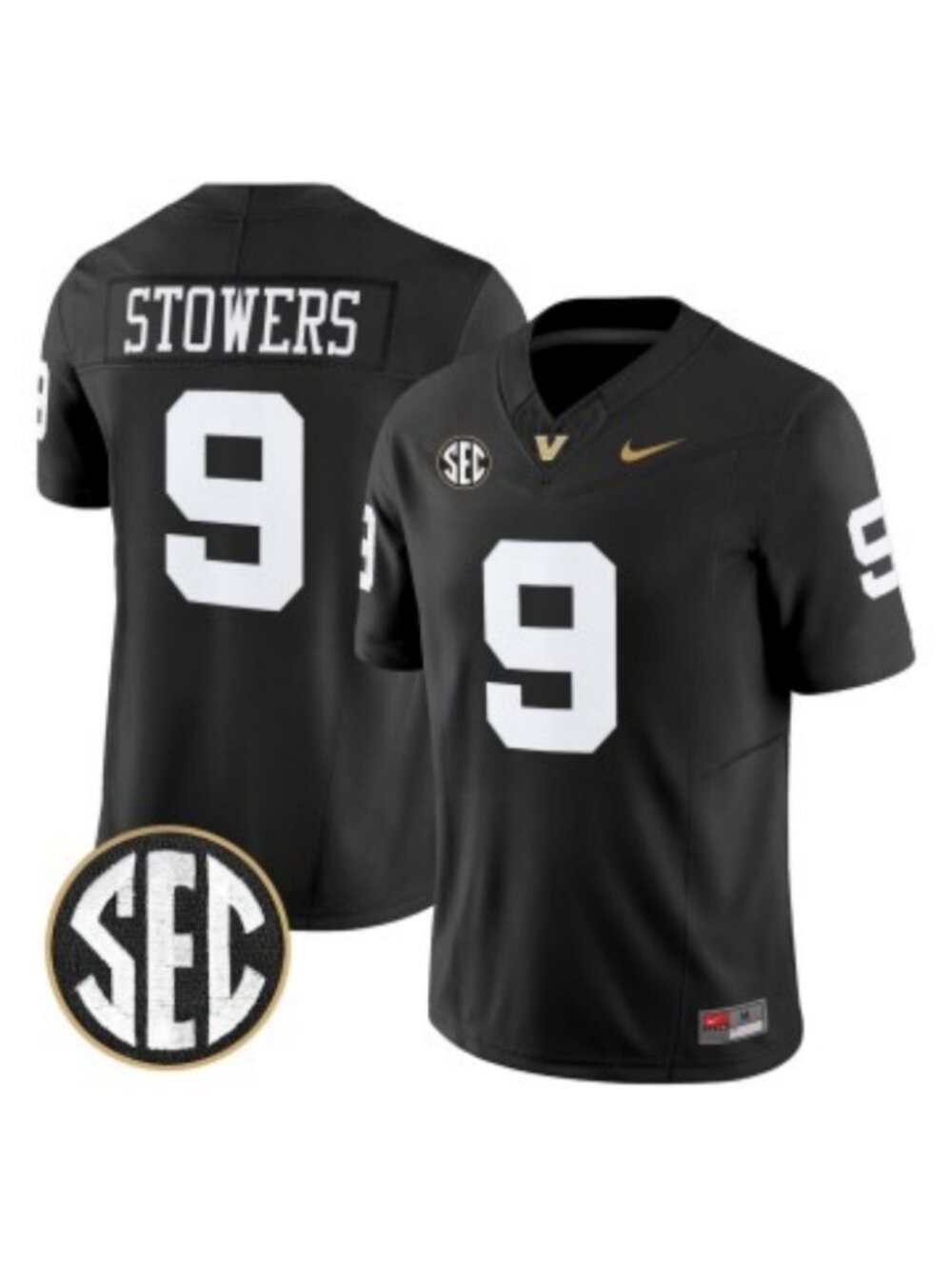 Adult Mens Eli Stowers Black Vapor Stitched Jersey